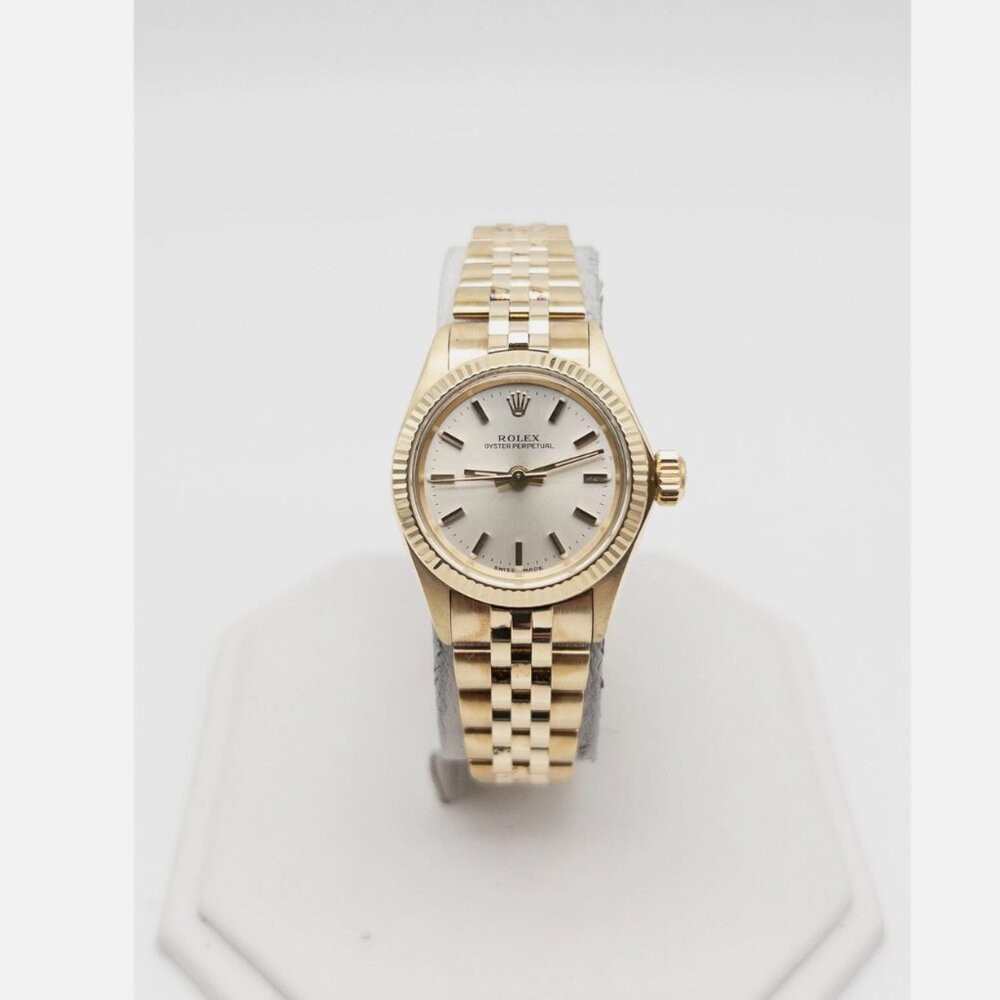 Ladies Rolex 14k Stamped Yellow Gold Oyster Perpetual Watch